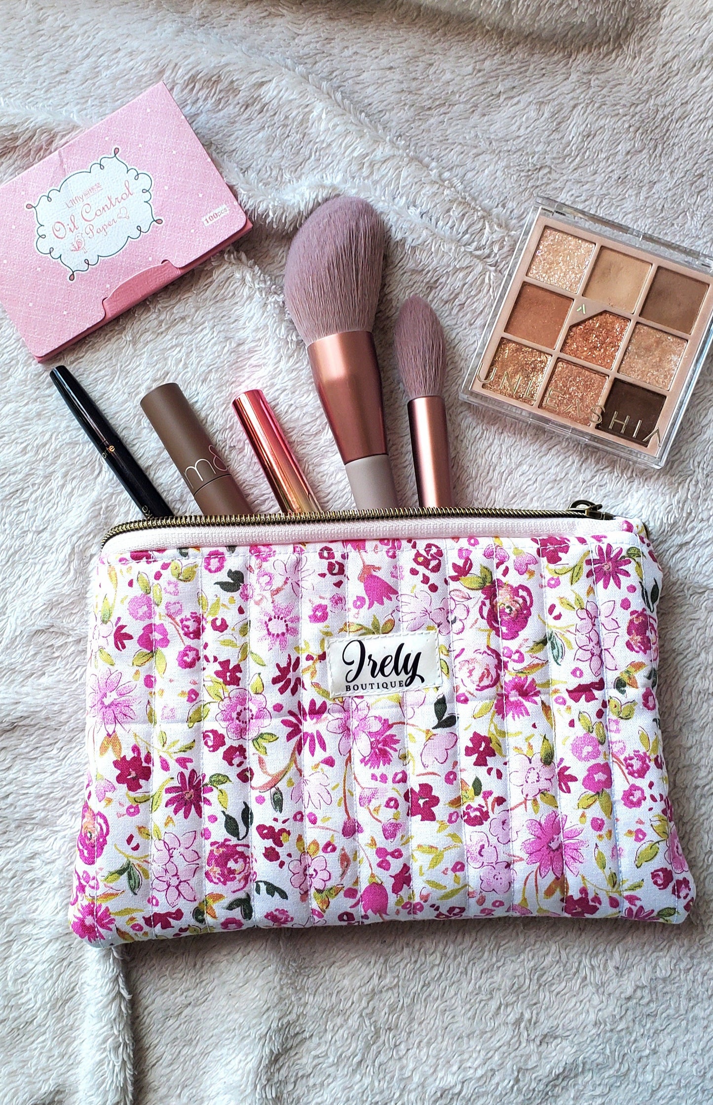 Pink Floral Pouch