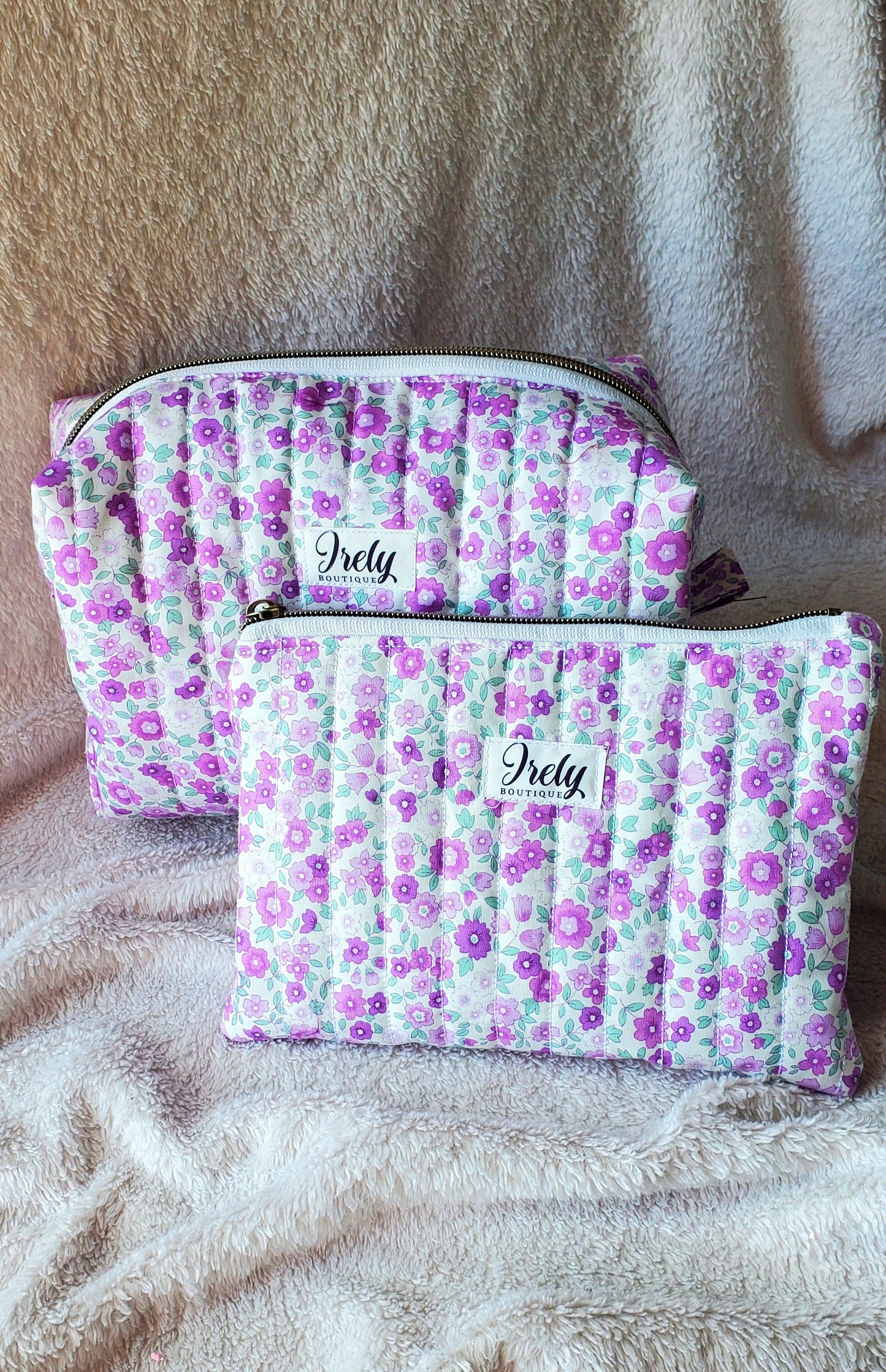Purple Floral Pouch