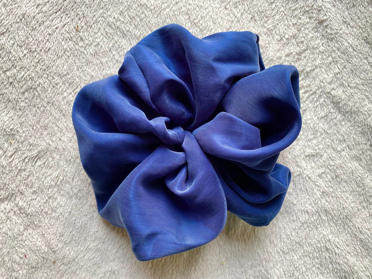 Blue Shimmer Satin, XL Scrunchie
