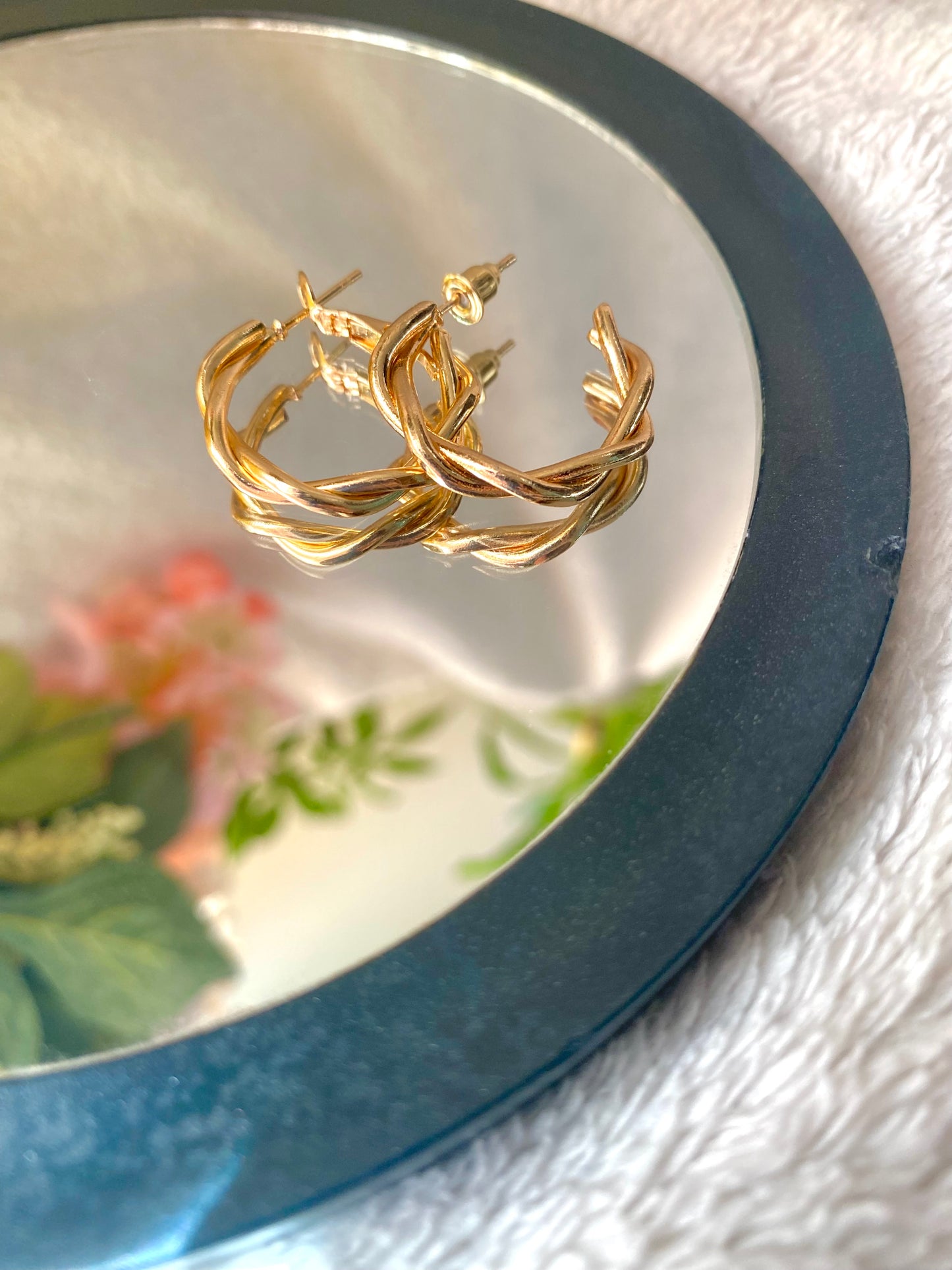 Gold Twisted Hoops