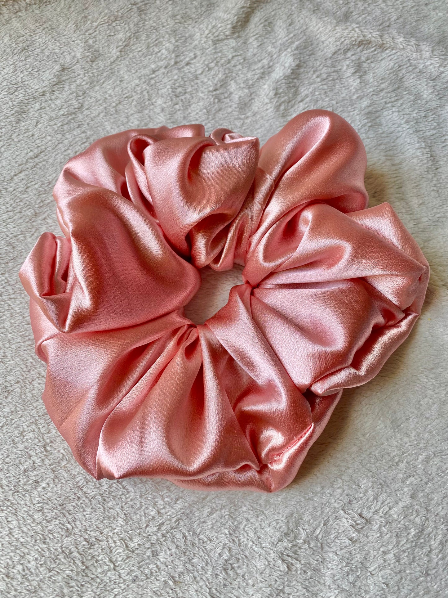 Pink Satin, XL Scrunchie
