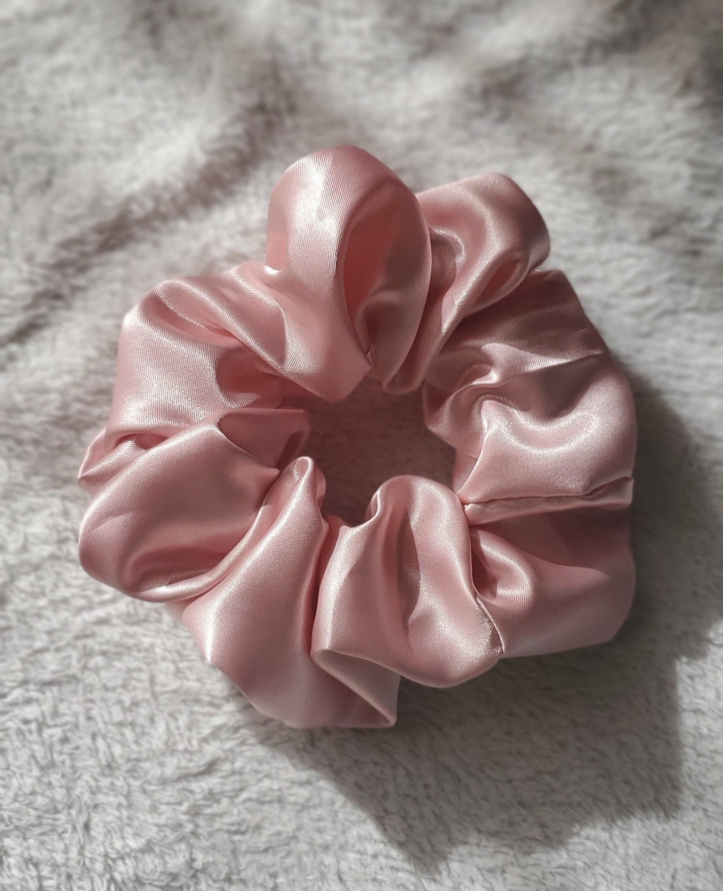 Pink Satin, M Scrunchie