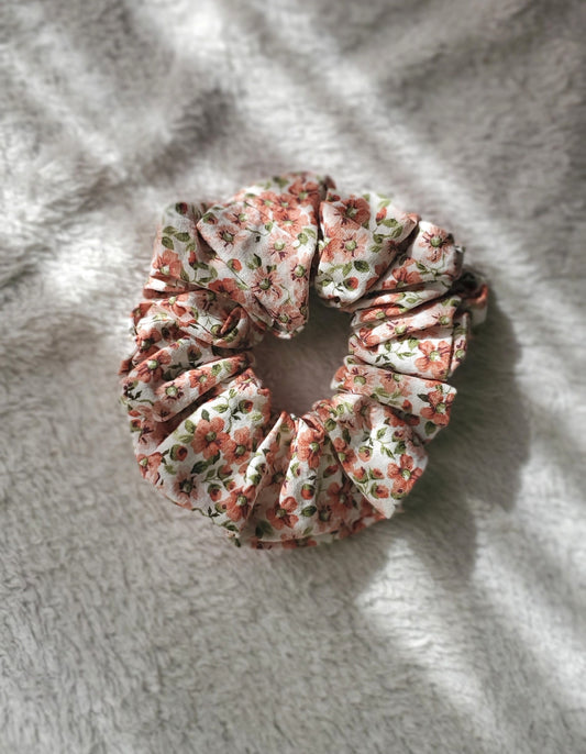 Orange Spring Flowers, M Scrunchie