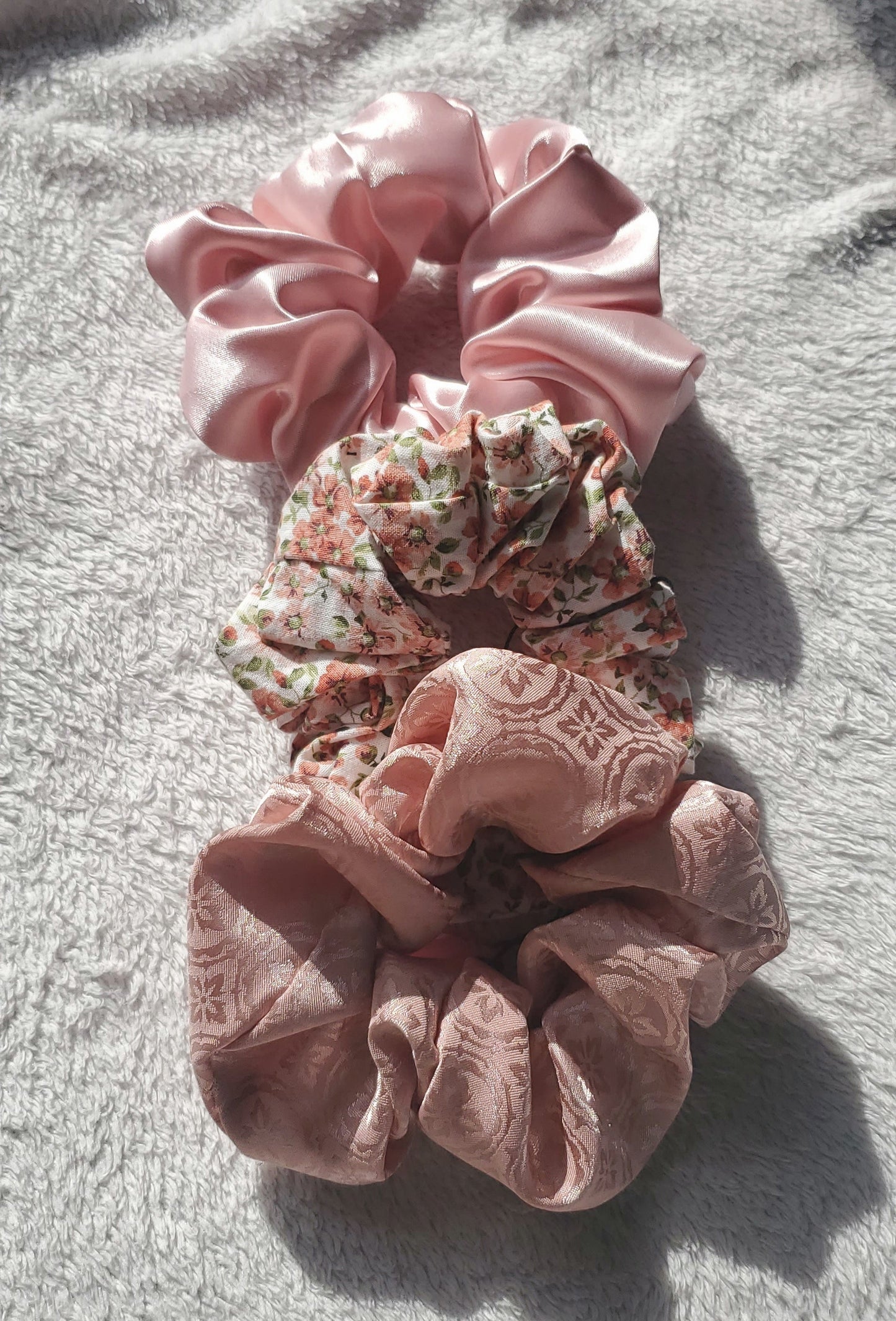 Pink Satin, M Scrunchie