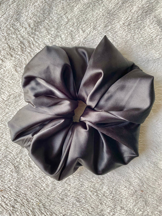 Black Satin, XL Scrunchie