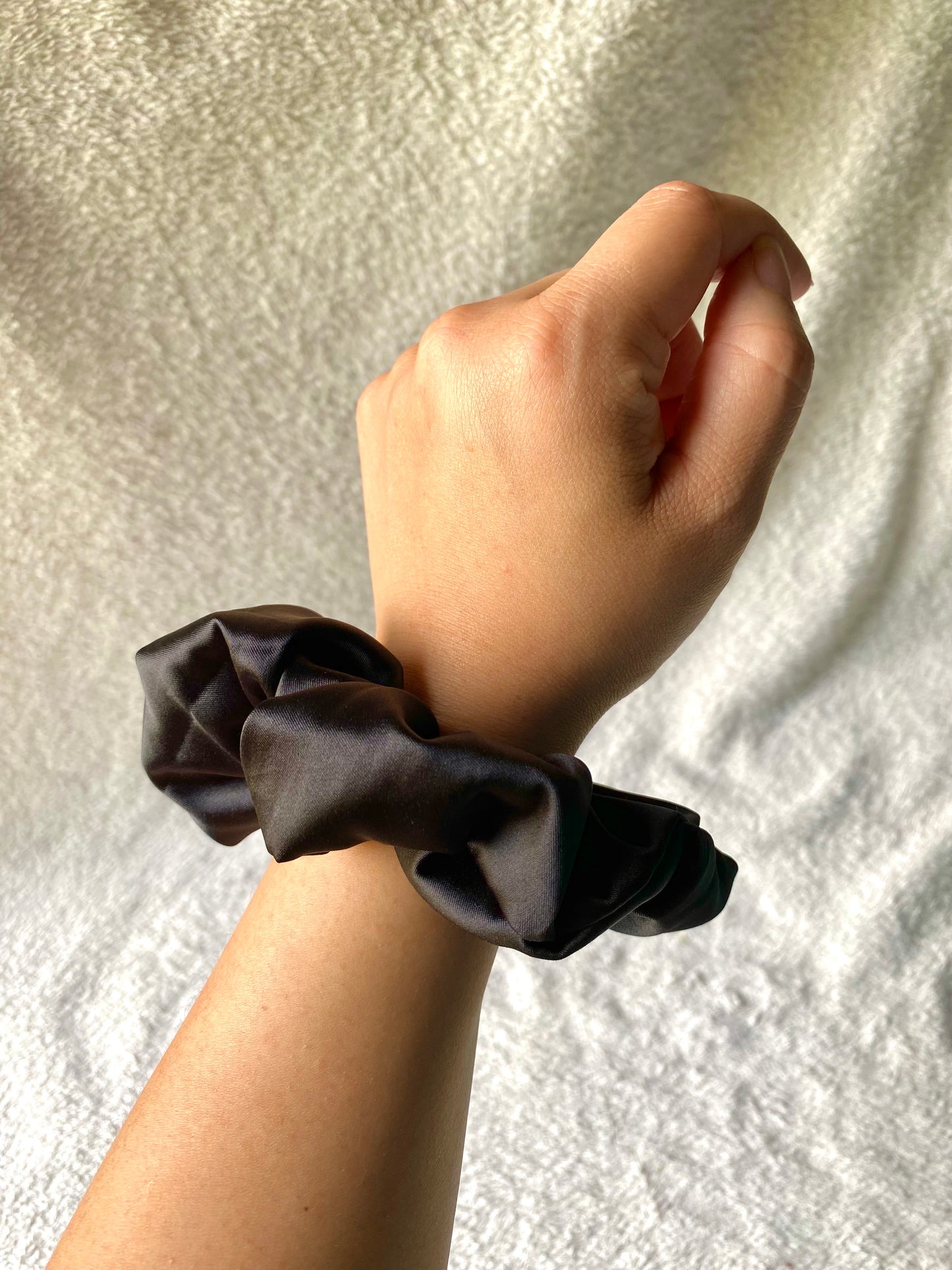 Black Satin, M Scrunchie