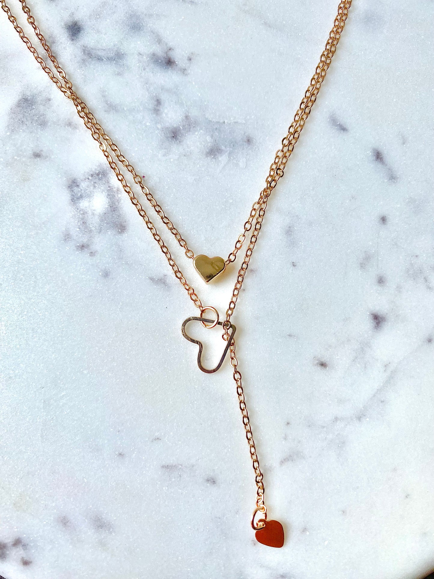 Gold Heart Pendant Necklace