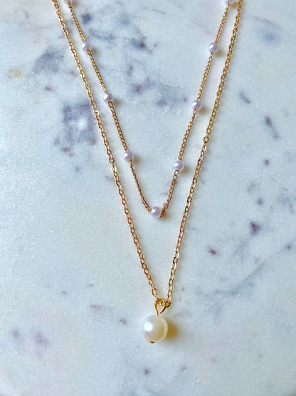 Beaded Pearl Necklace