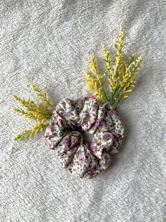 Purple Wildflower Scrunchie, M